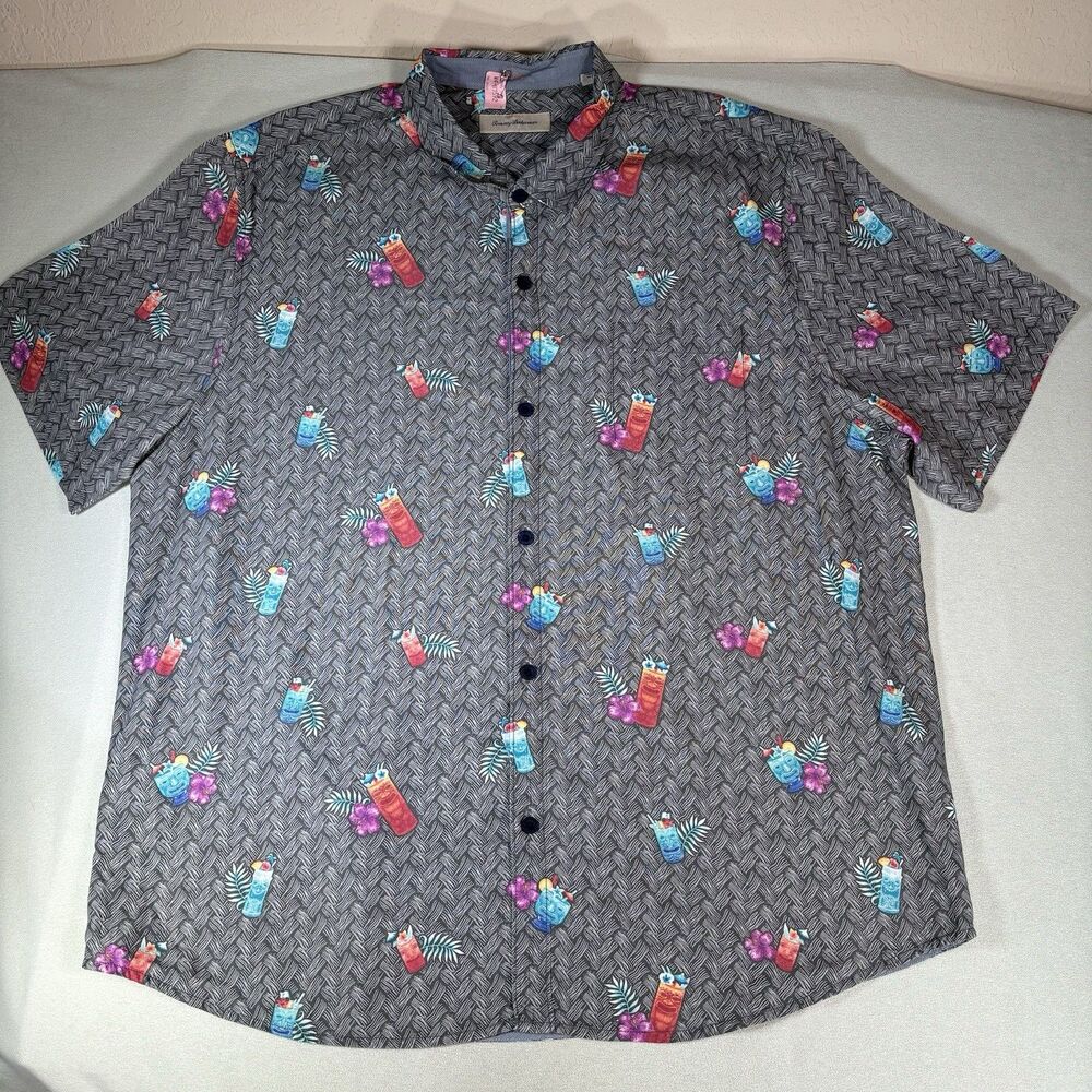Tommy Bahama Islandzone Coconut Point Tiki Cocktails Camp Shirt Sz 3XL Vacation - Picture 3 of 14